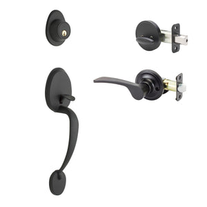 Colonial Active Handleset With Kash Right Hand Interior Trim by Copper Creek