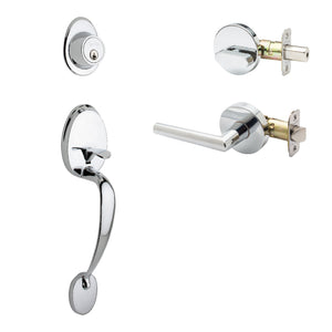 Colonial Active Handleset With Modern Interior Trim by Copper Creek