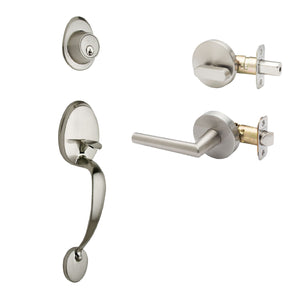 Colonial Active Handleset With Modern Interior Trim by Copper Creek