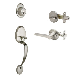 Colonial Active Handleset With Zane Interior Trim by Copper Creek