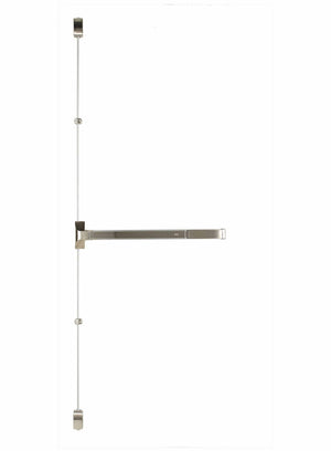 Commercial Grade-1 Vertical Rod Exit Device by Bulldog - Stainless Finish
